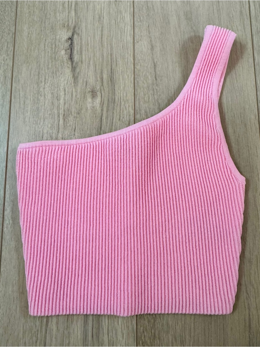 Babaton One-Strap Sculpt Knit Crop Top